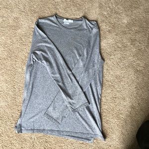 Topman long sleeve grey shirt. Zipper sides